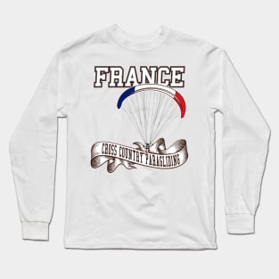 FRANCE PARAGLIDING CASUAL | 2 SIDED VINTAGE Long Sleeve T-Shirt